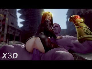black widow is thanos toy now - 3d porn / 3d
